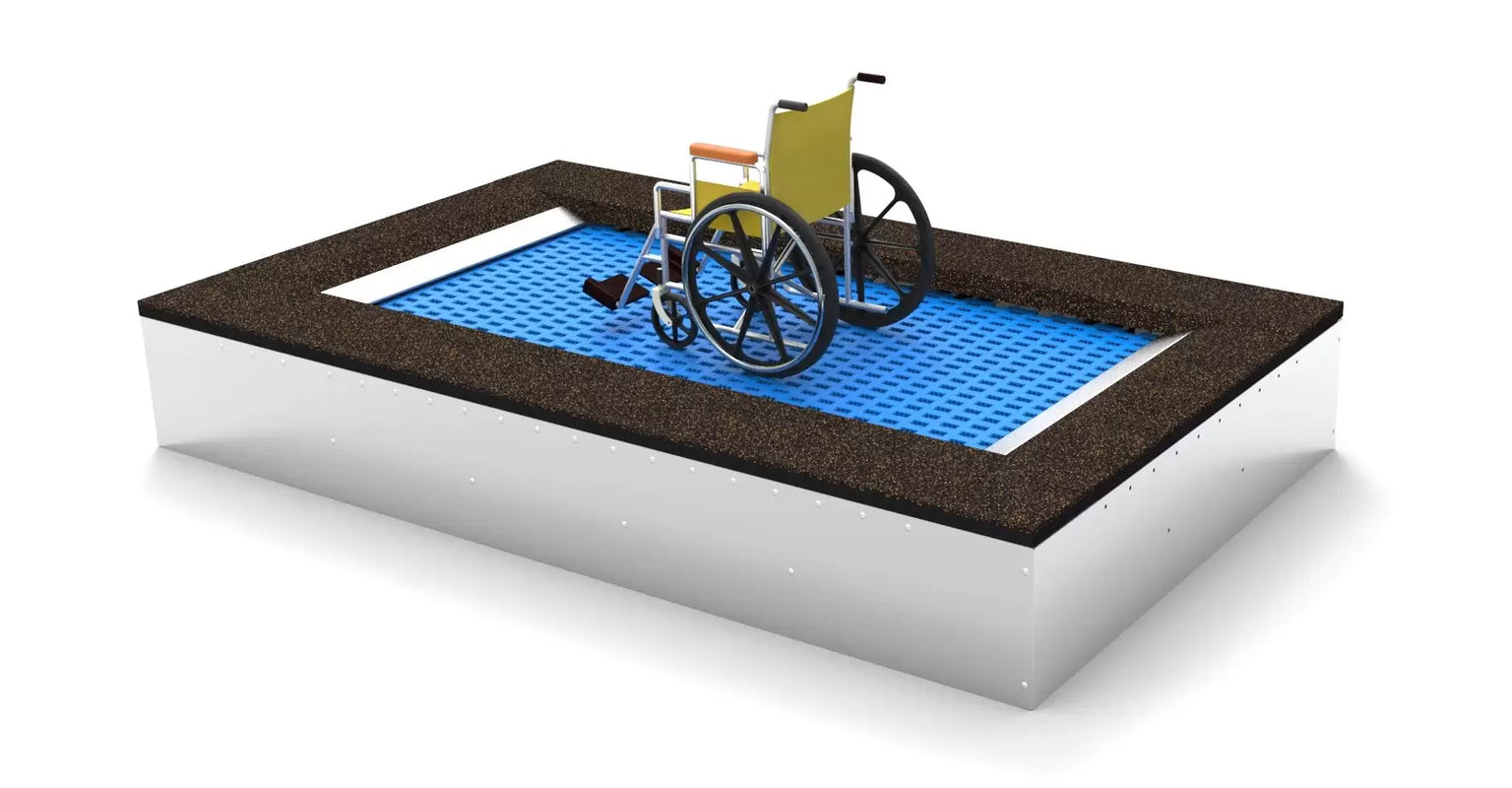 Jumpo Walk Rectangular In-ground Playground Trampoline