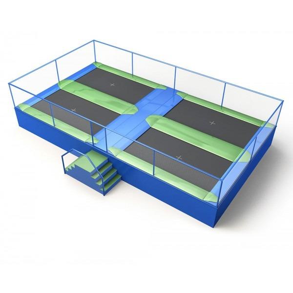 Configuration 8 • Two rows of two rectangular jump mats • (9.7m x 5.3m)