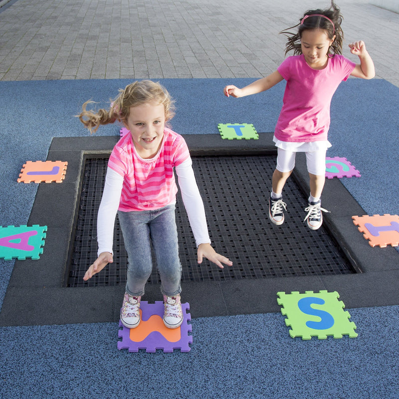 Less bouncy than a traditional trampoline; which means less supervision is required