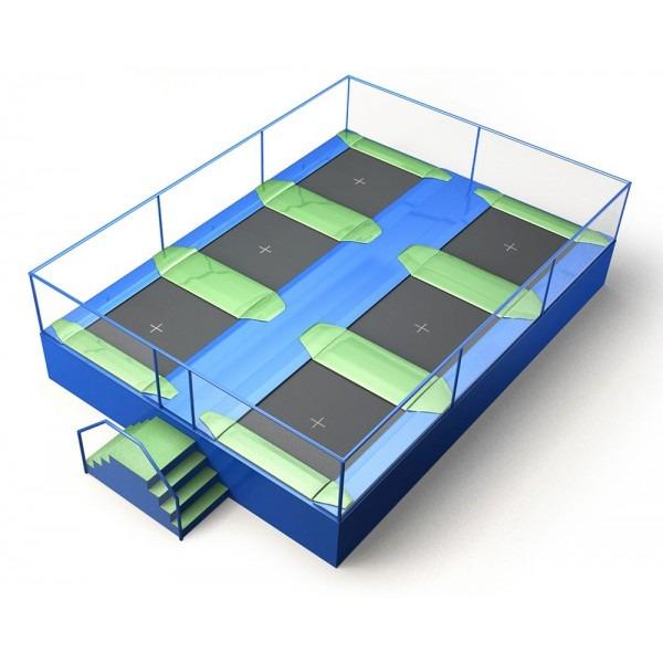 Configuration 4 • Two rows of three square jump mats • (8.0m x 5.9m)