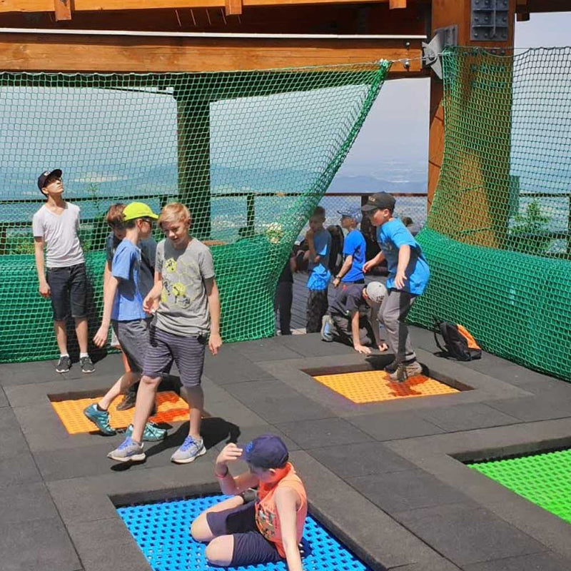 Jumpo Walk Rectangular In-ground Playground Trampoline