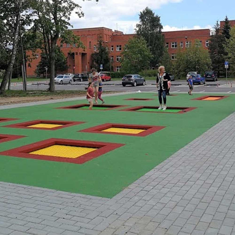 Jumpo Quad In-ground Playground Trampoline