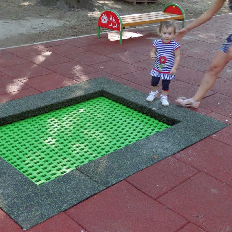 Jumpo Walk Rectangular In-ground Playground Trampoline